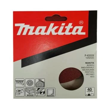 [D-54499] MAKITA SANDING DISC 125MM 8 HOLE P40