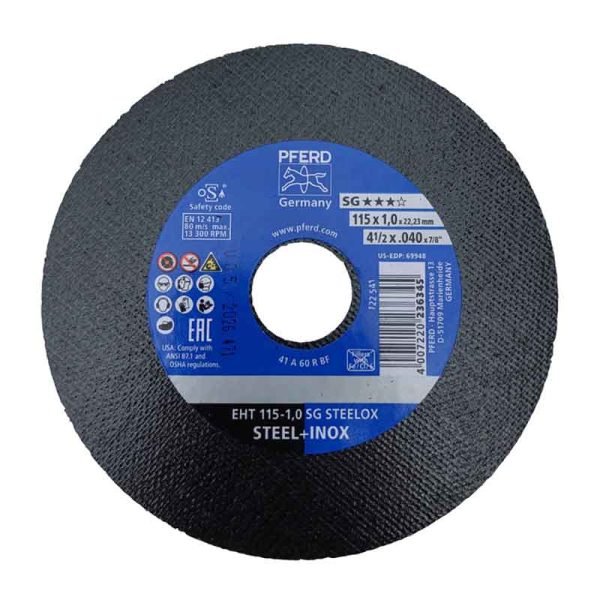 [61340412] PFERD CUTTING DISC 115X1MM SG INOX