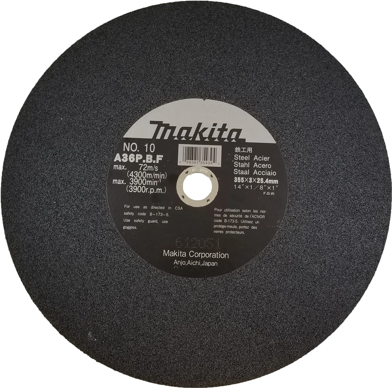 [A-05044] MAKITA CUT OFF BLADE 355X3X25.4MM