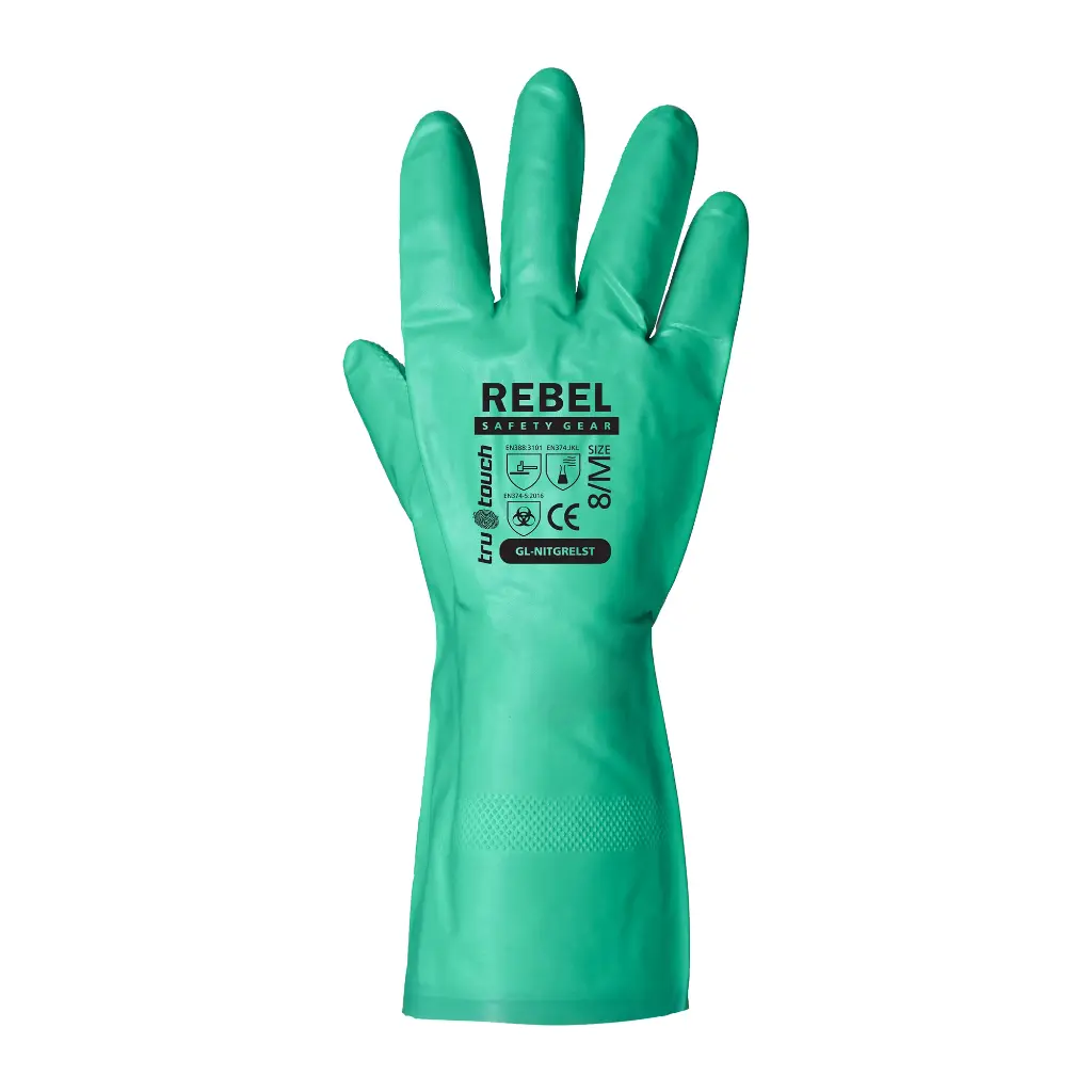 [GL-NITGRELST-M] GLOVE REBEL CHEMICAL NITRILE GREEN S8