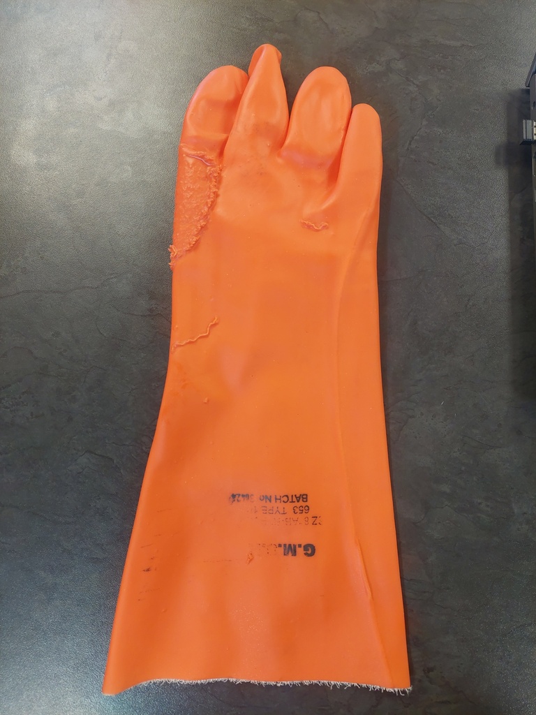[HV60/40PP] GLOVE CHEMICAL PVC ORANGE 40CM