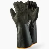 [G043] GLOVE HD RUBBER SHOULDER BLACK H2-55