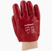 [GLOVEPVCDISA] GLOVE REBEL PVC RED KNIT WRIST H/DUTY