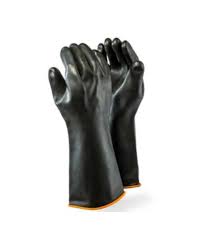 [SAF00008] GLOVE DROMEX RUBBER BLACK ELBOW