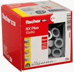 [101-312] FISCHER GREY NYLON PLUG SX12x60 box/100