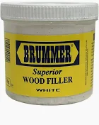 [WDFILLERWHT250G] BRUMMER WHITE WOOD FILLER 250G