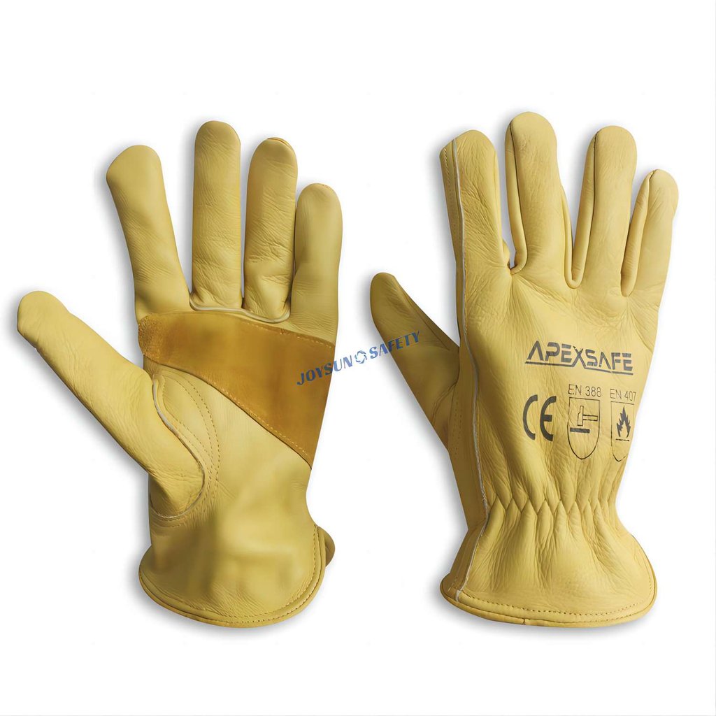 [GLCYC] GLOVE CANDY LEATHER COWHIDE YELLOW WRIST
