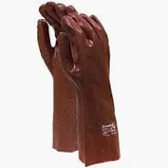 [XTRA/35] GLOVE PVC BROWN ELBOW ROUGH
